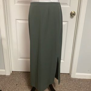 Nancy Bolen green long skirt. Size 8